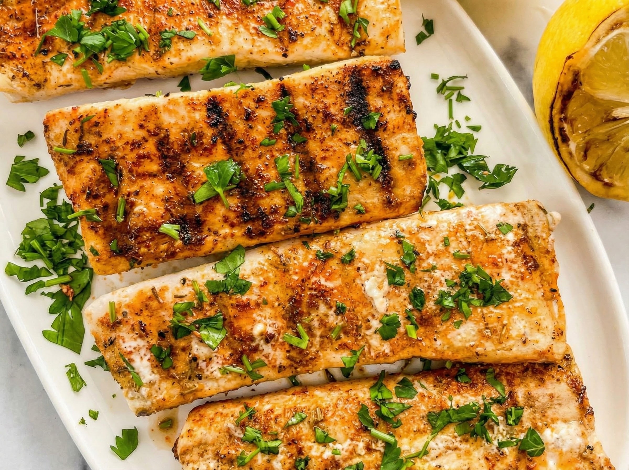 Grilled Dorado Mahi-Mahi plated dish